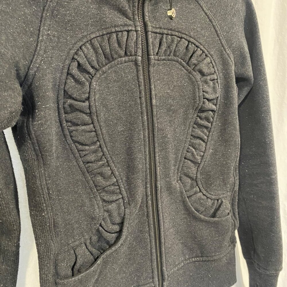 Lululemon Cuddle Up Jacket Gray‎ Sparkle Size 4 - Picture 3 of 11
